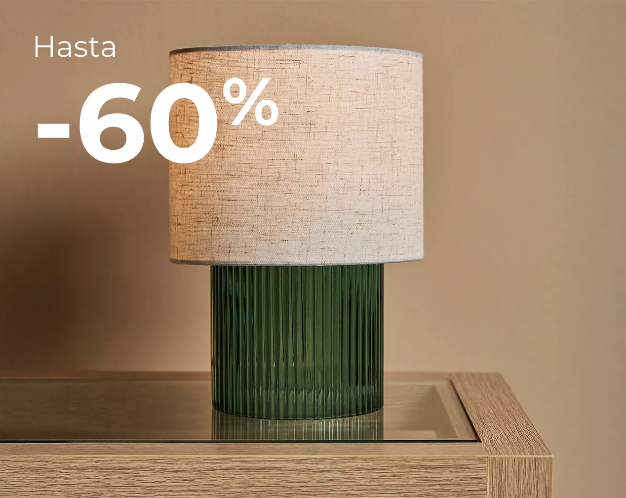 lámpara de mesa verde