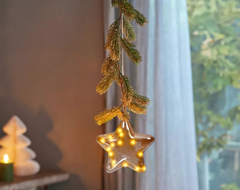 suspension lumineuse étoile blanc chaud