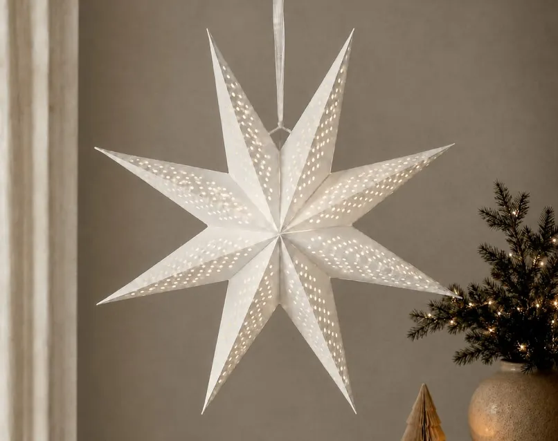 stella di Natale luminosa di carta