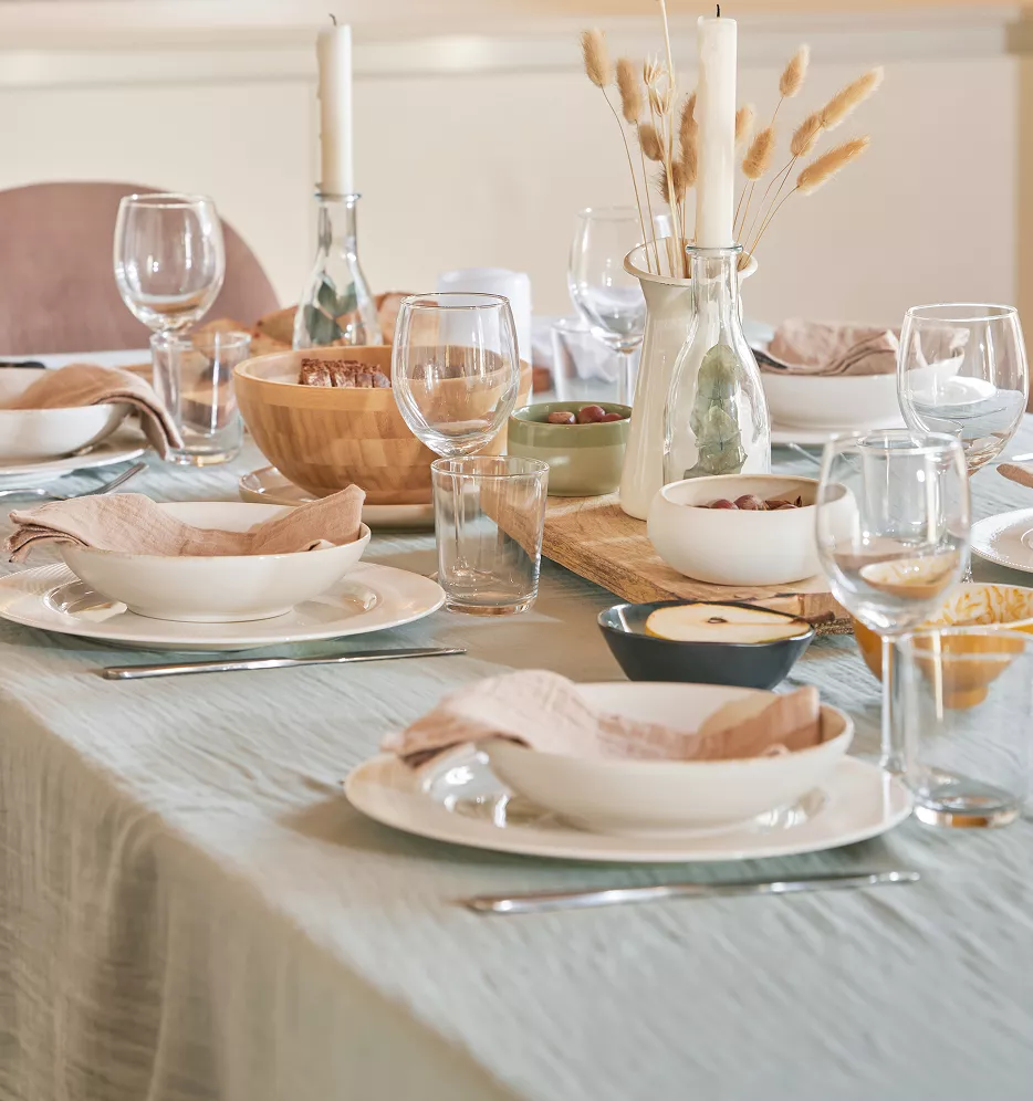 nappe et serviette en gaze de coton