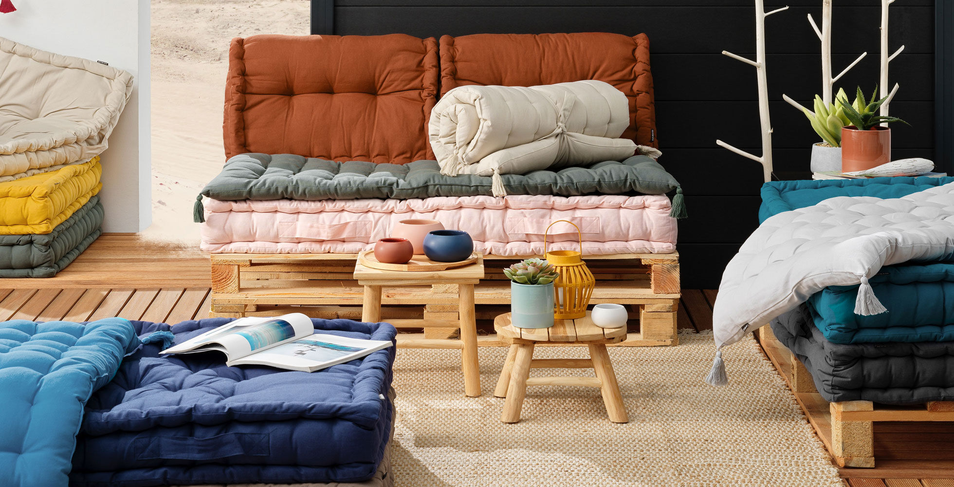 cuscini per mobili in pallet