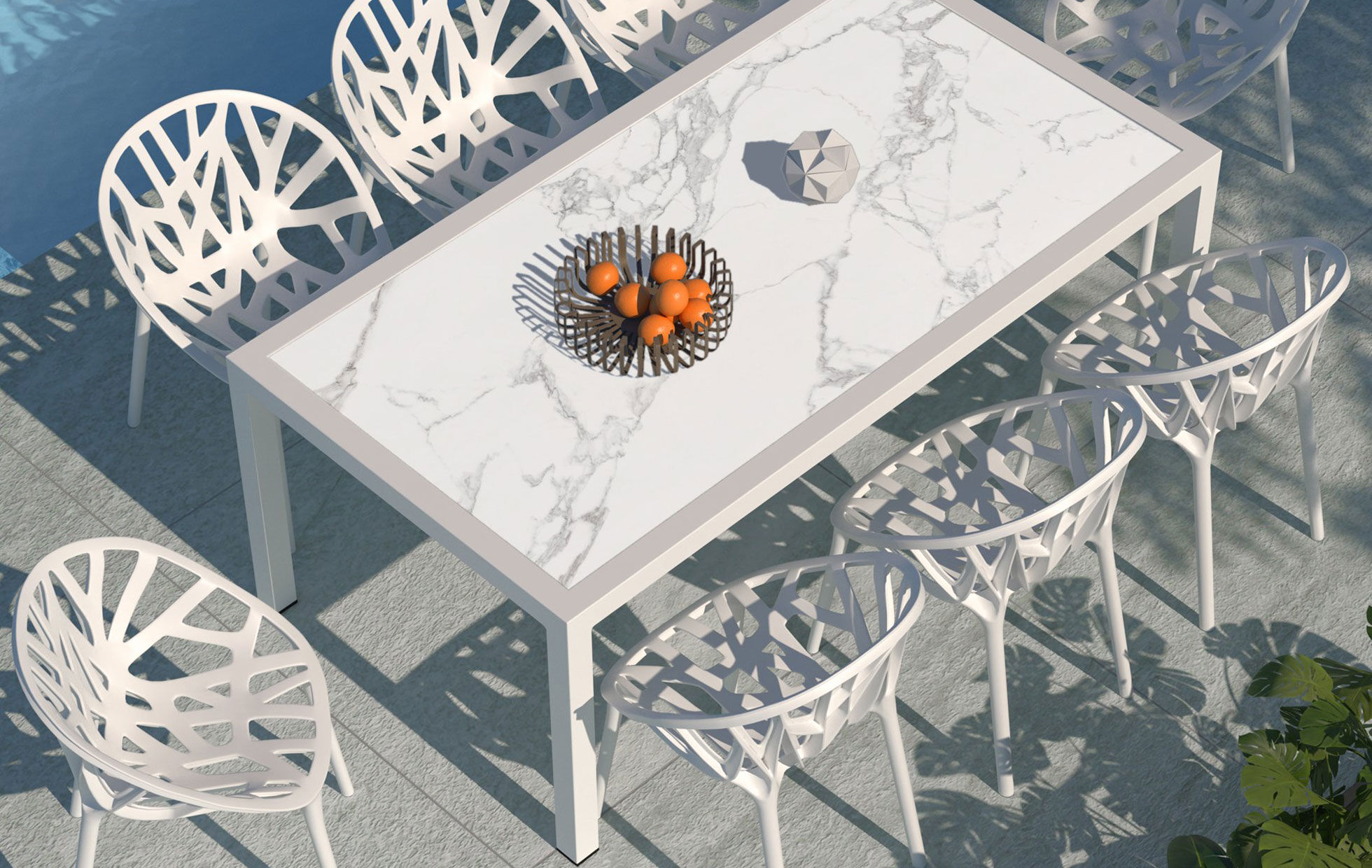 Table de jardin céramique