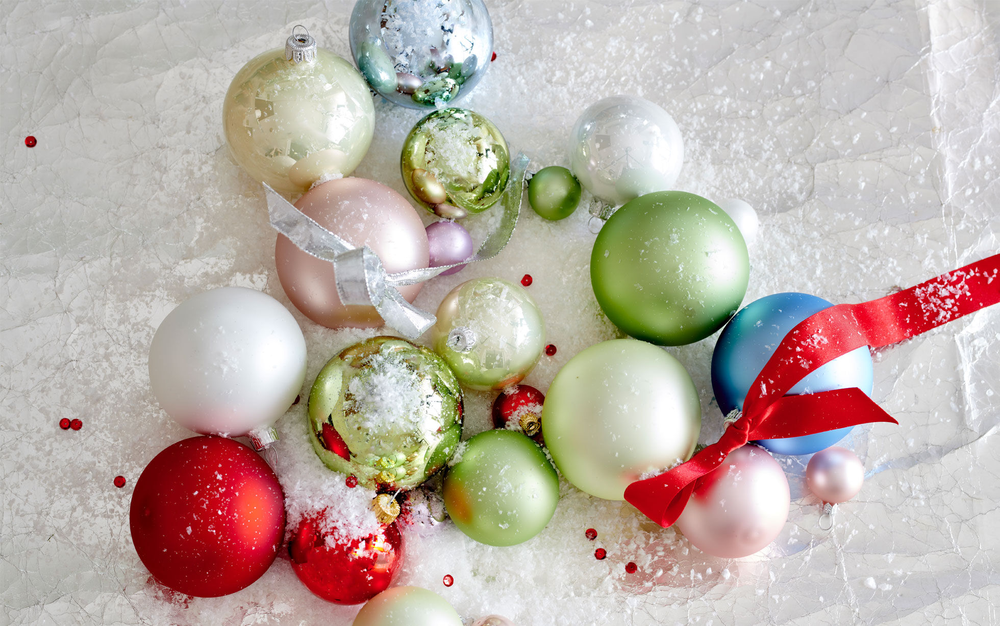 boules de noël en verre