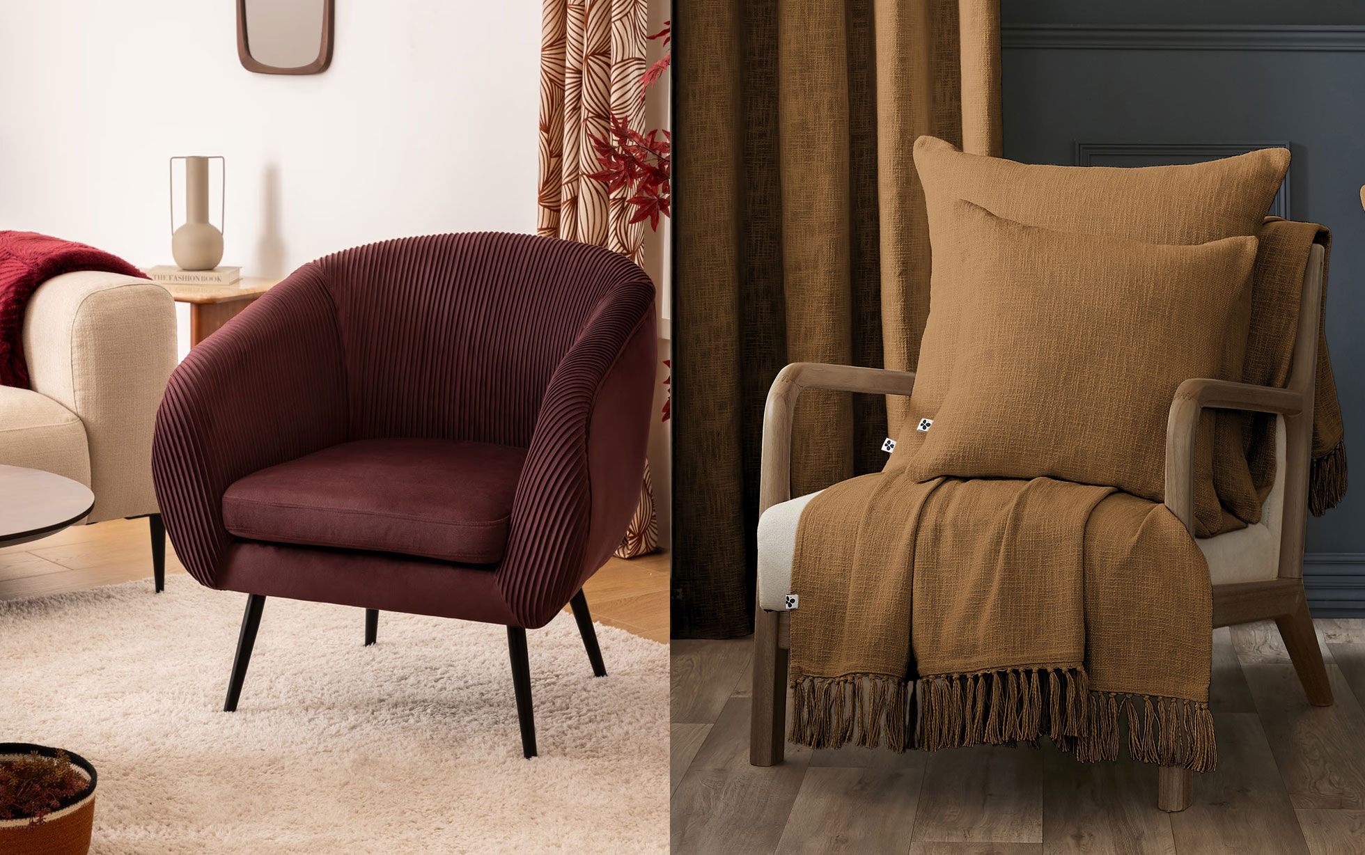 fauteuils couleurs vintage