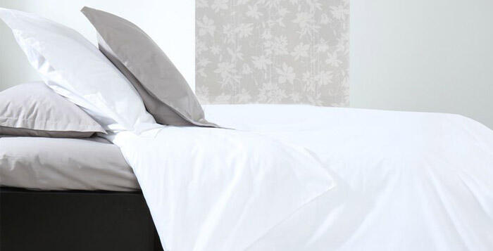 housse de couette blanche en parcale de coton