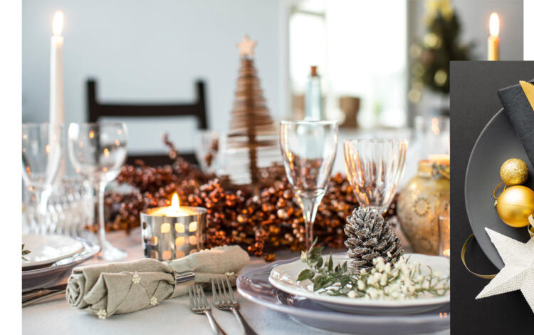 Tischdeko zu Weihnachten: die diesjährigen Trends