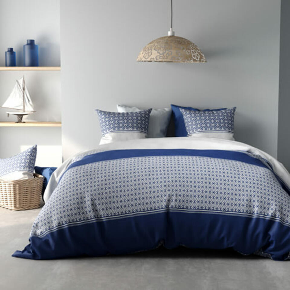 housse de couette bleu tendance