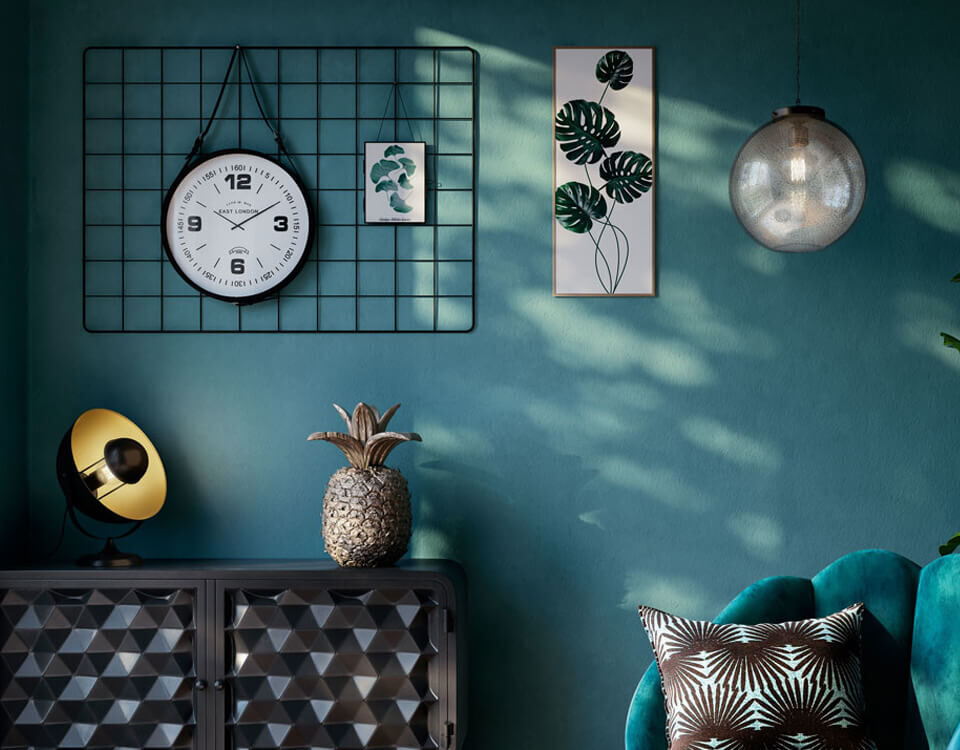 decorazione da parete con orologi murali