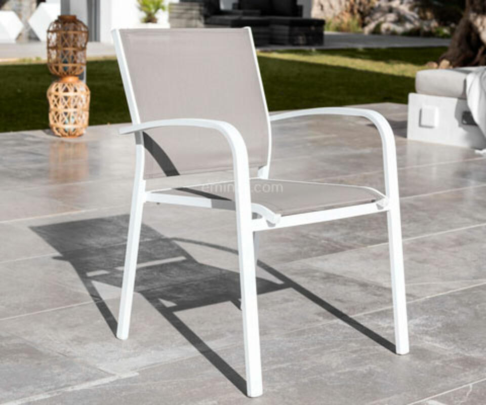 sedia da giardino alluminio bianco
