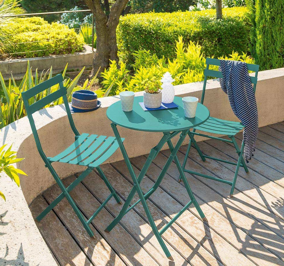 sedia da giardino in acciaio