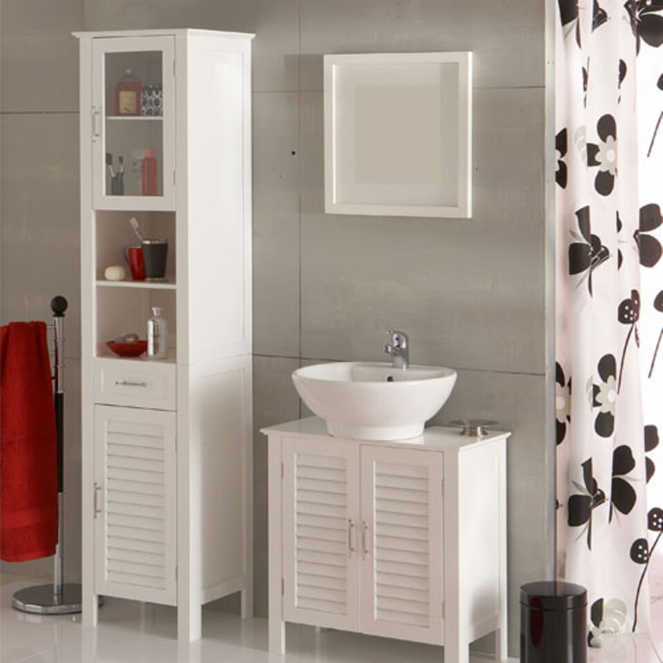 pensile bagno con specchio