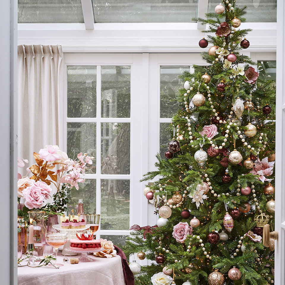 albero di Natale rosa