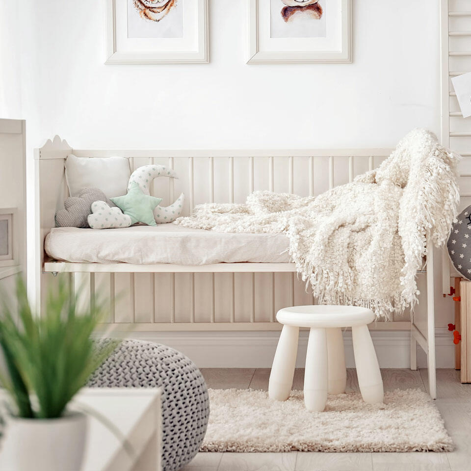 Coperta Pile Double Face A Quadretti Bianco E Blu Per Neonati E Bambini 76x100 Cm - Morbida E Sicura Oeko-Tex