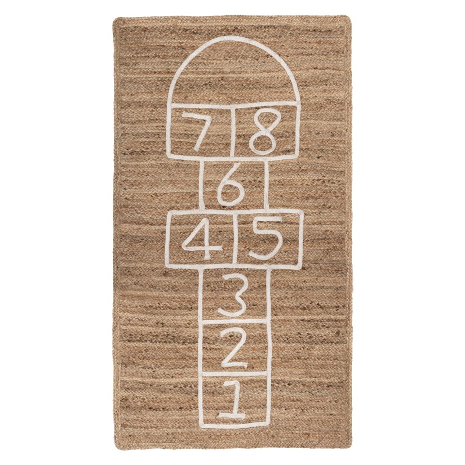 Tapis marelle en jonc