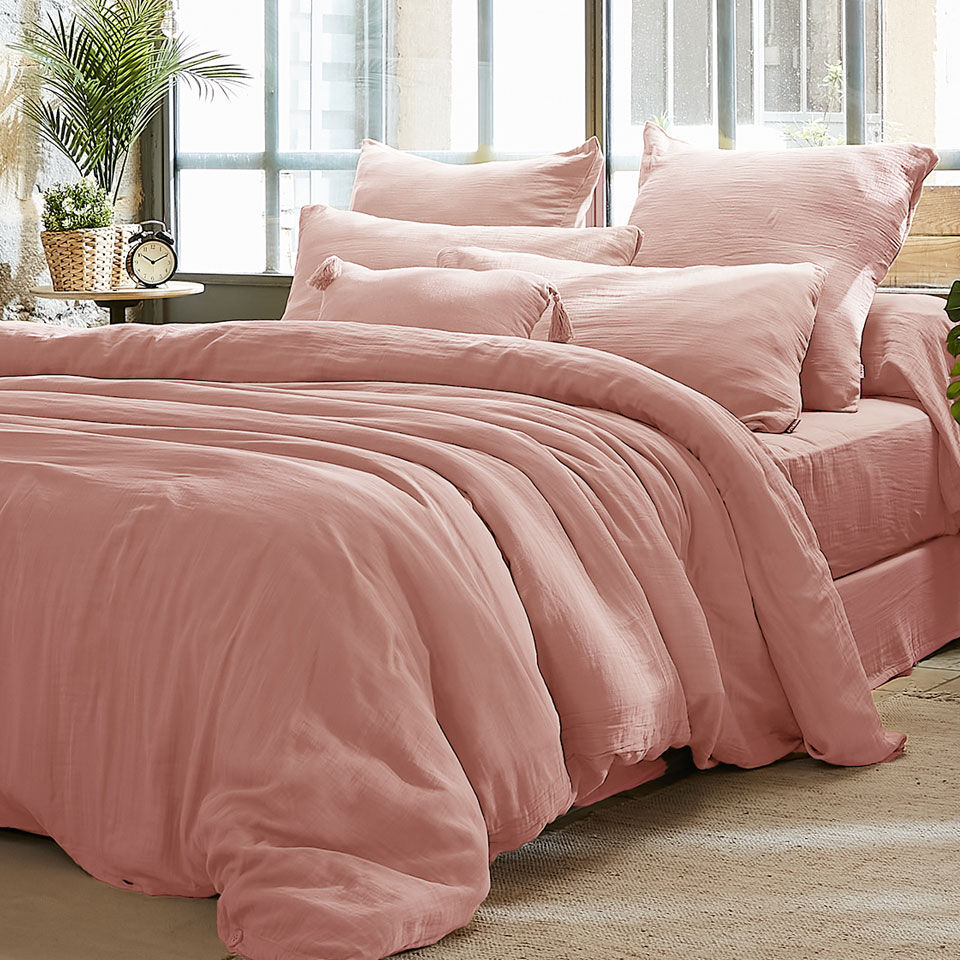 Bettbezug Baumwoll-Gaze rosa