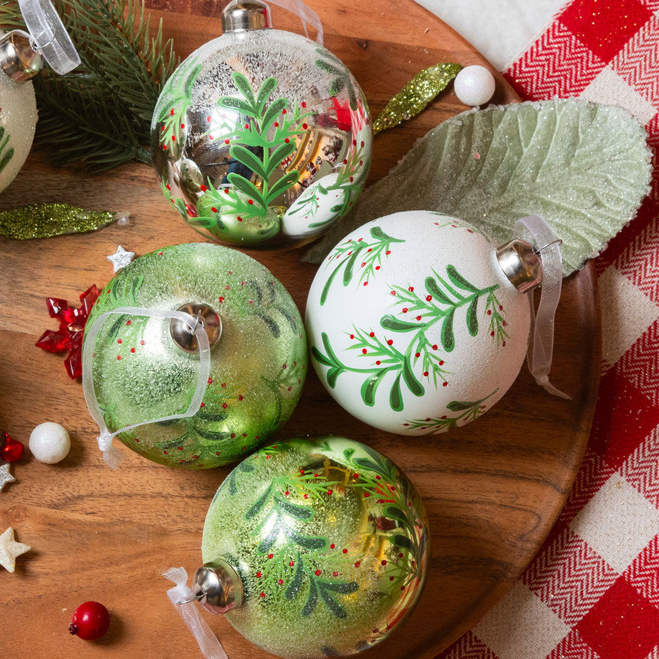 boules de noël vertes