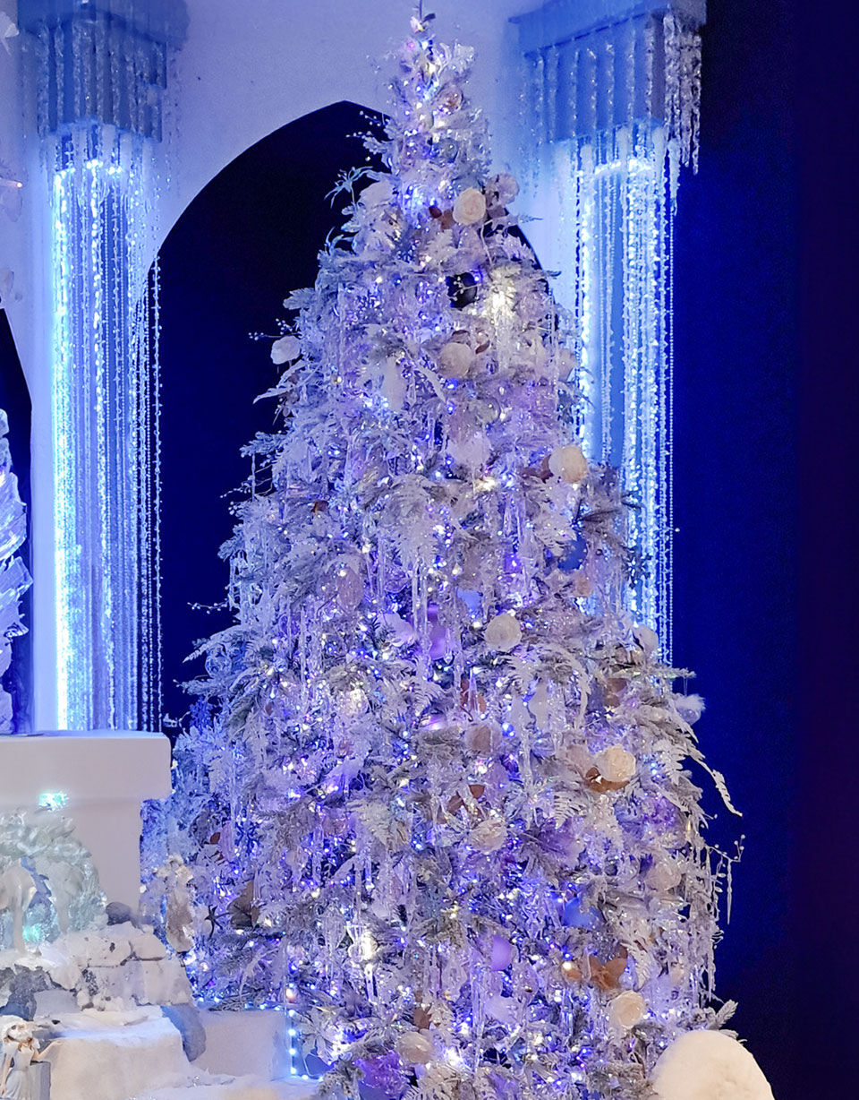 albero di Natale blu