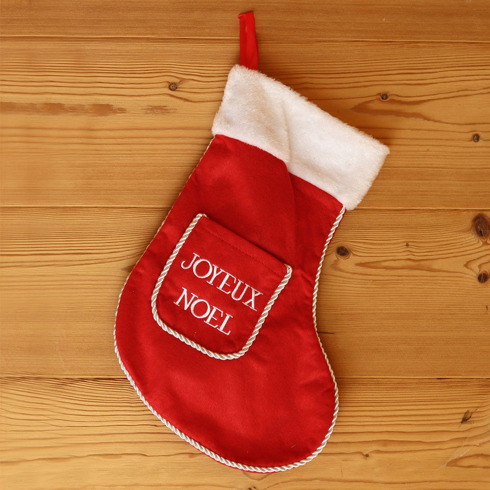chaussette de noel rouge