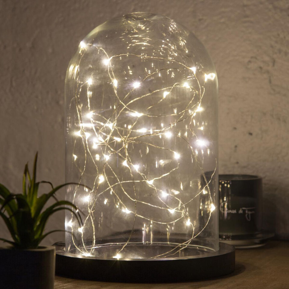 guirlande de Noel led sous cloche