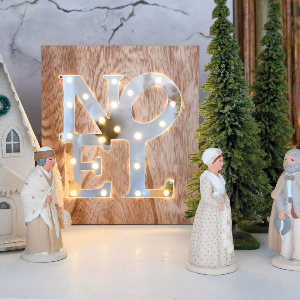 Leuchtobjket Weihnachten aus Holz