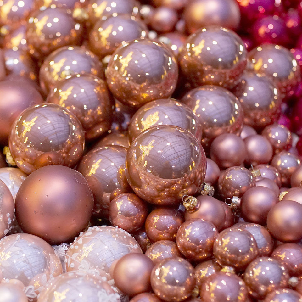 mini bolas de navidad rosa viejo