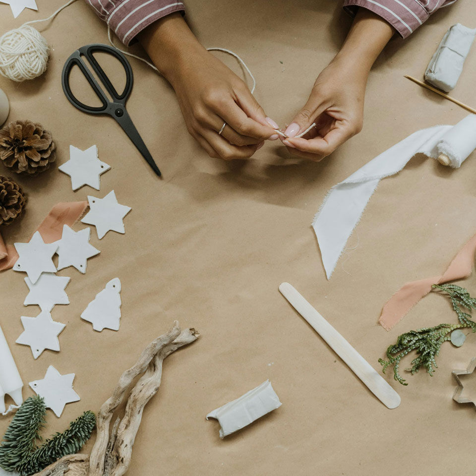 matériel diy guirlande de noël