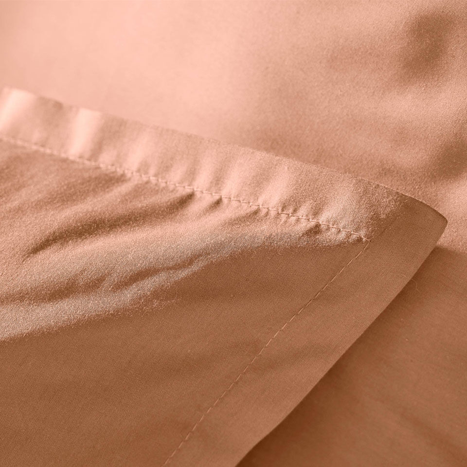 zoom taie d'oreiller en percale de coton rose