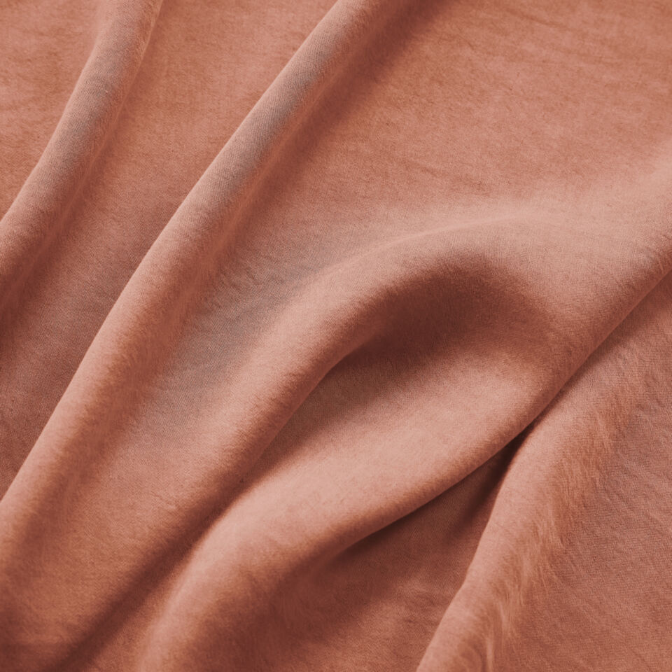 zoom housse de couette en lyocell terracotta