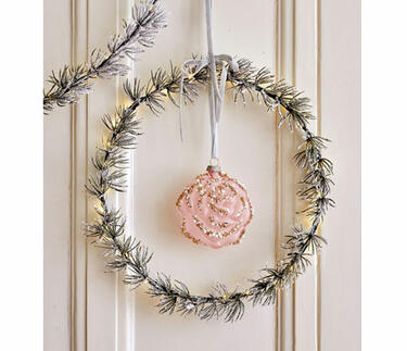 boule de noel rose