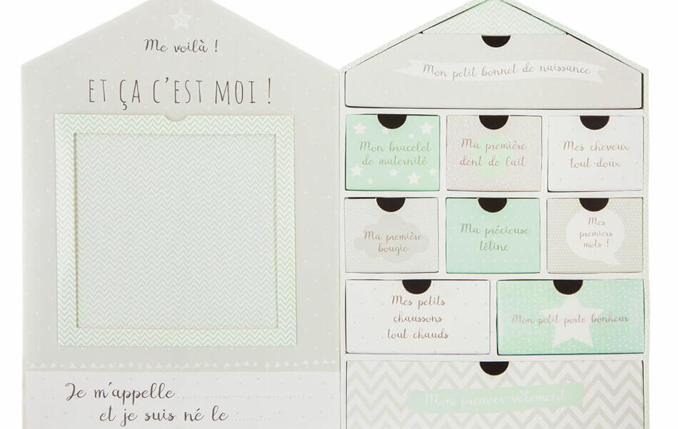 coffret à souvenir en forme de maison