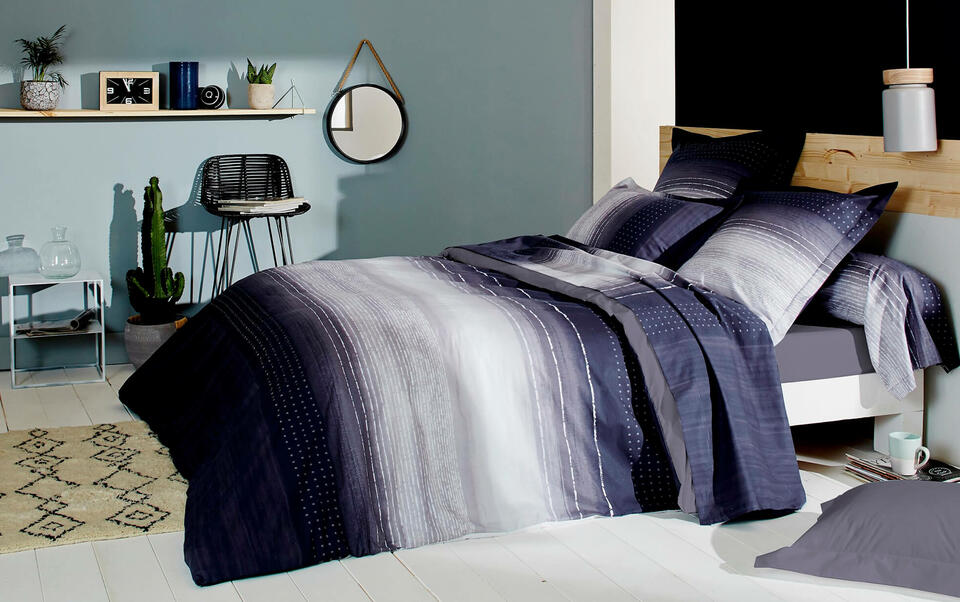 dormitorio decoración azul