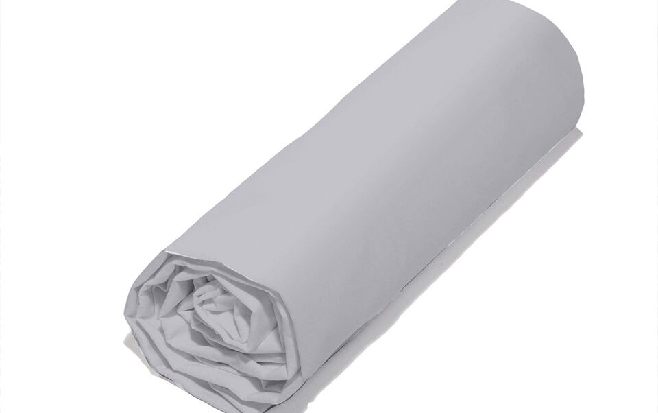 lenzuolo con angoli grigio in cotone biologico
