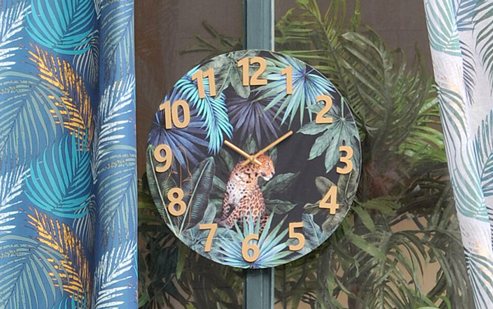 reloj motivos tropicales