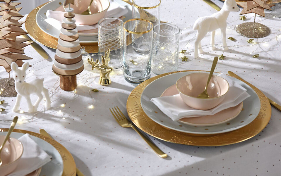 table décorée pour Noel