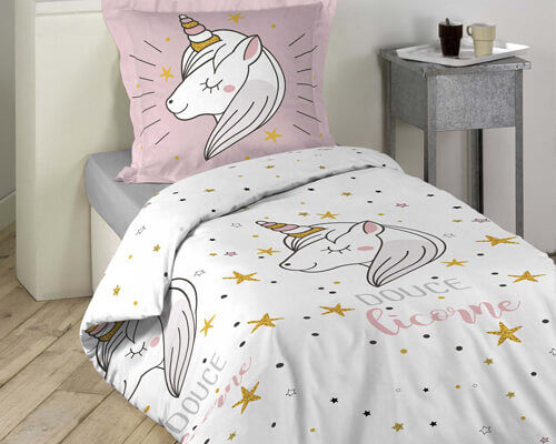 housse de couette licorne 140x200