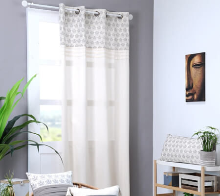 tende sogiorno beige di cotone