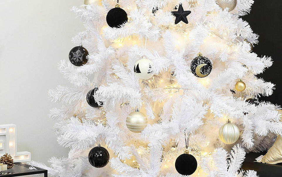 árbol de Navidad artificial blanco