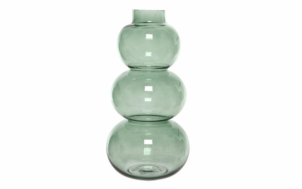 vaso di vetro verde