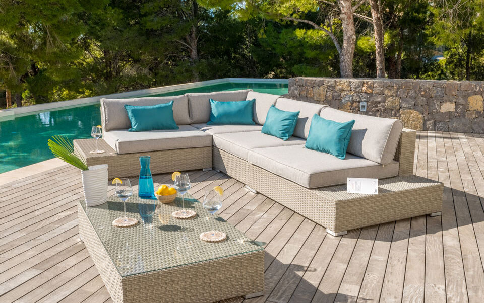 Salotto da giardino polyrattan