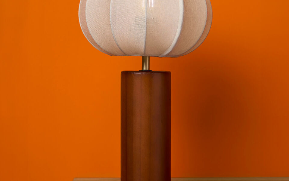 lampe à poser rétro orange