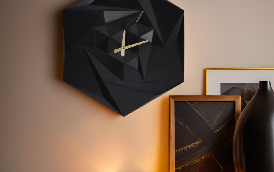 horloge noire design