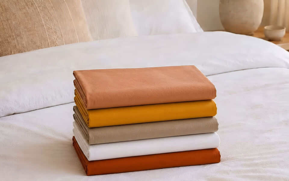 pile de draps housse pliés