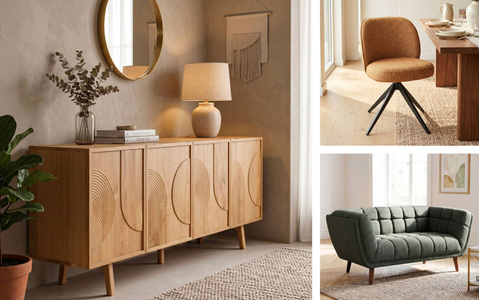 Sideboard und Sessel Mid Century