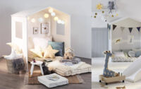 camaretta per bambini con cassetta decorativa
