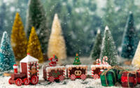 train de noel en bois
