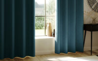 cortina opaca azul pato