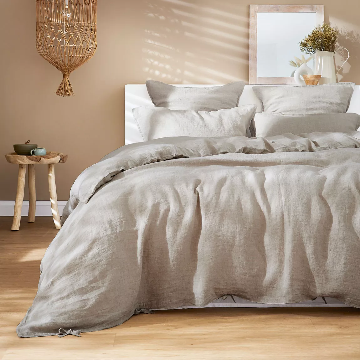 housse de couette en lin solde