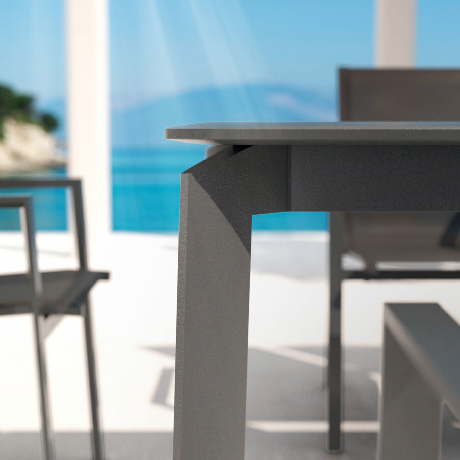 Tavolo da giardino allungabile alluminio 10 posti (286 x 100 cm) Portofino - Grigio antracite