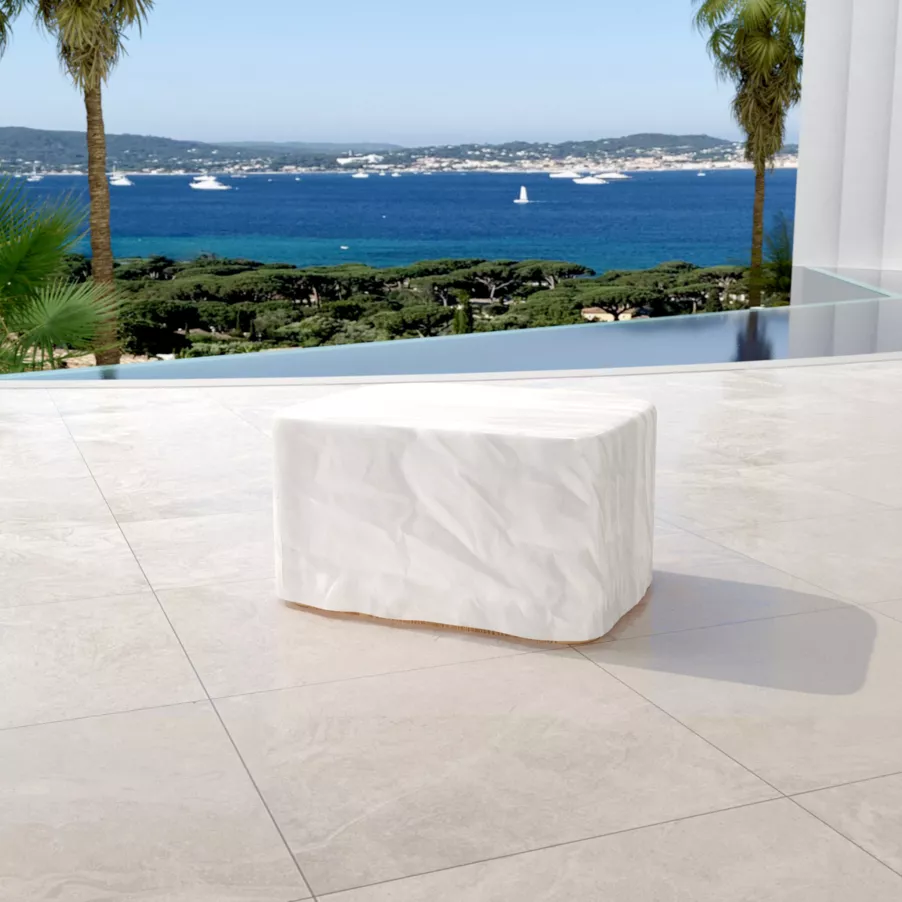 Sillón de jardín en madera teck Java - Crudo