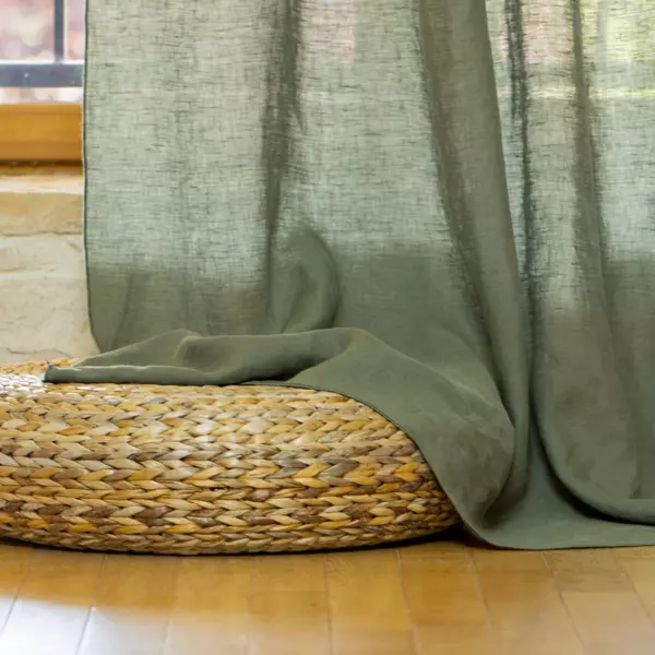 Nappe 170x170 Cm Collection MATTIS Vert Laurier | , Linge De